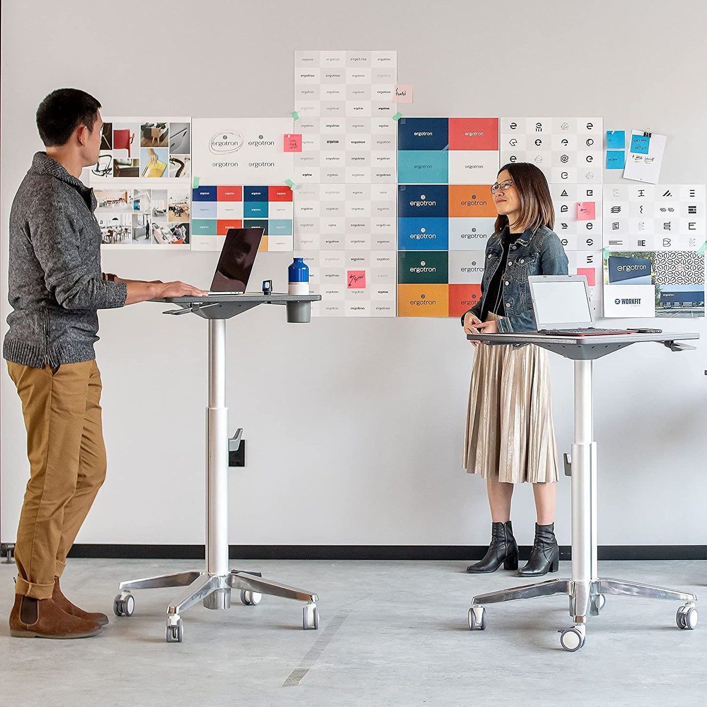 Ergotron LearnFit BIFMA 認證移動式坐站兩用桌