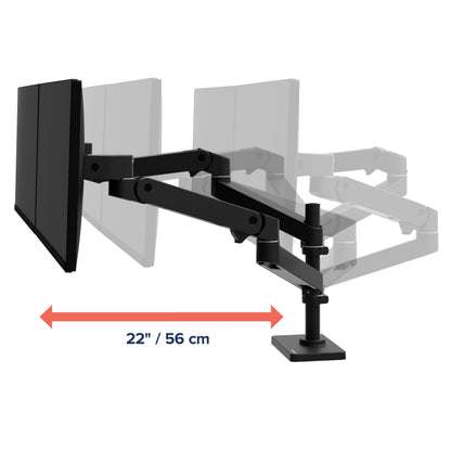 Ergotron LX Pro Dual Stacking Arm - Two Monitor Mount