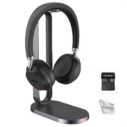 Yealink BH72 Bluetooth Wireless Headset with Charging Stand Teams Black USB-A