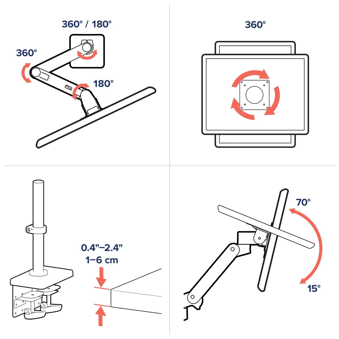 Ergotron LX Pro Dual Stacking Arm - Two Monitor Mount