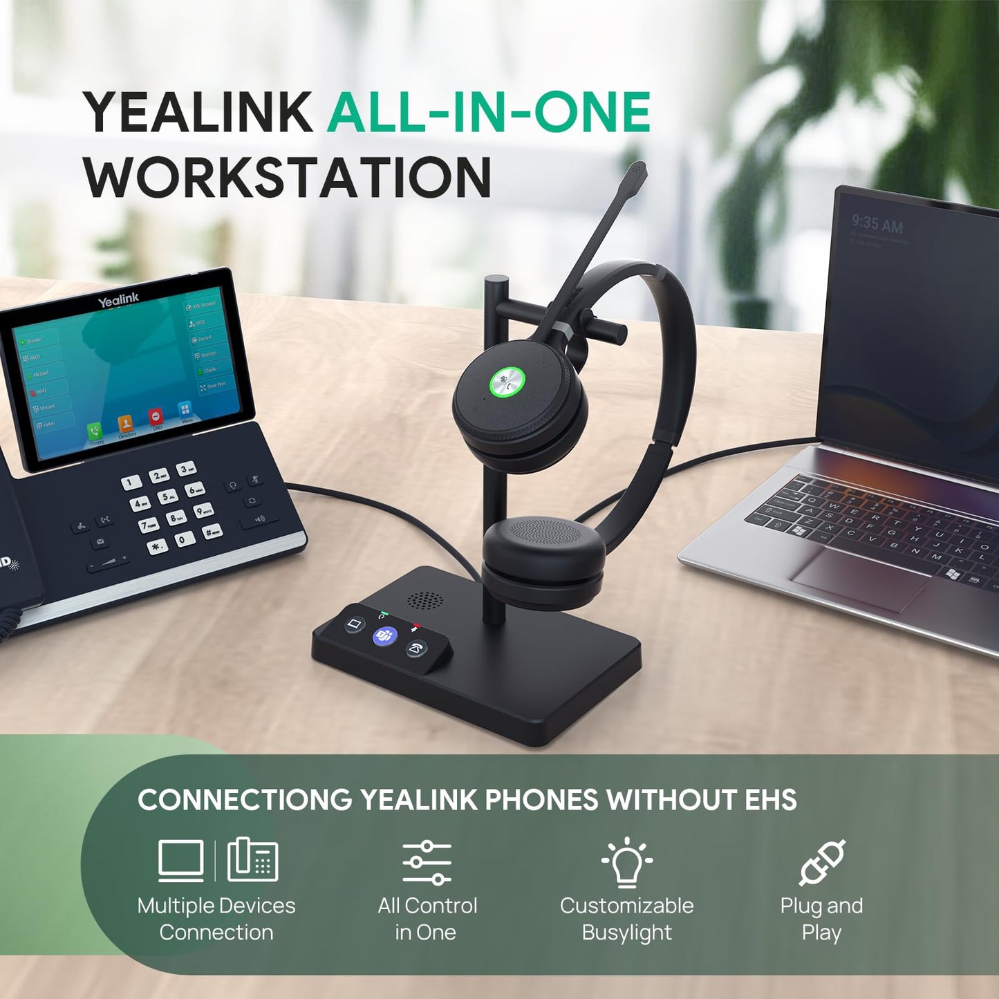 Yealink WH62 Dual UC DECT Wireless Headset