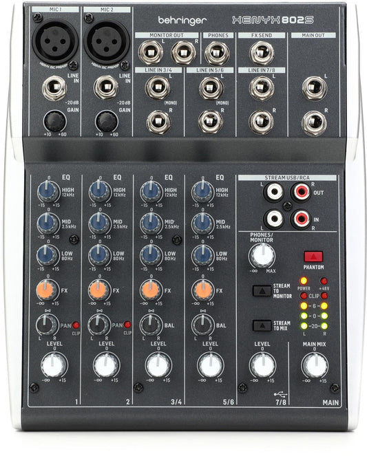Behringer XENYX 802S Analog Mixer with USB