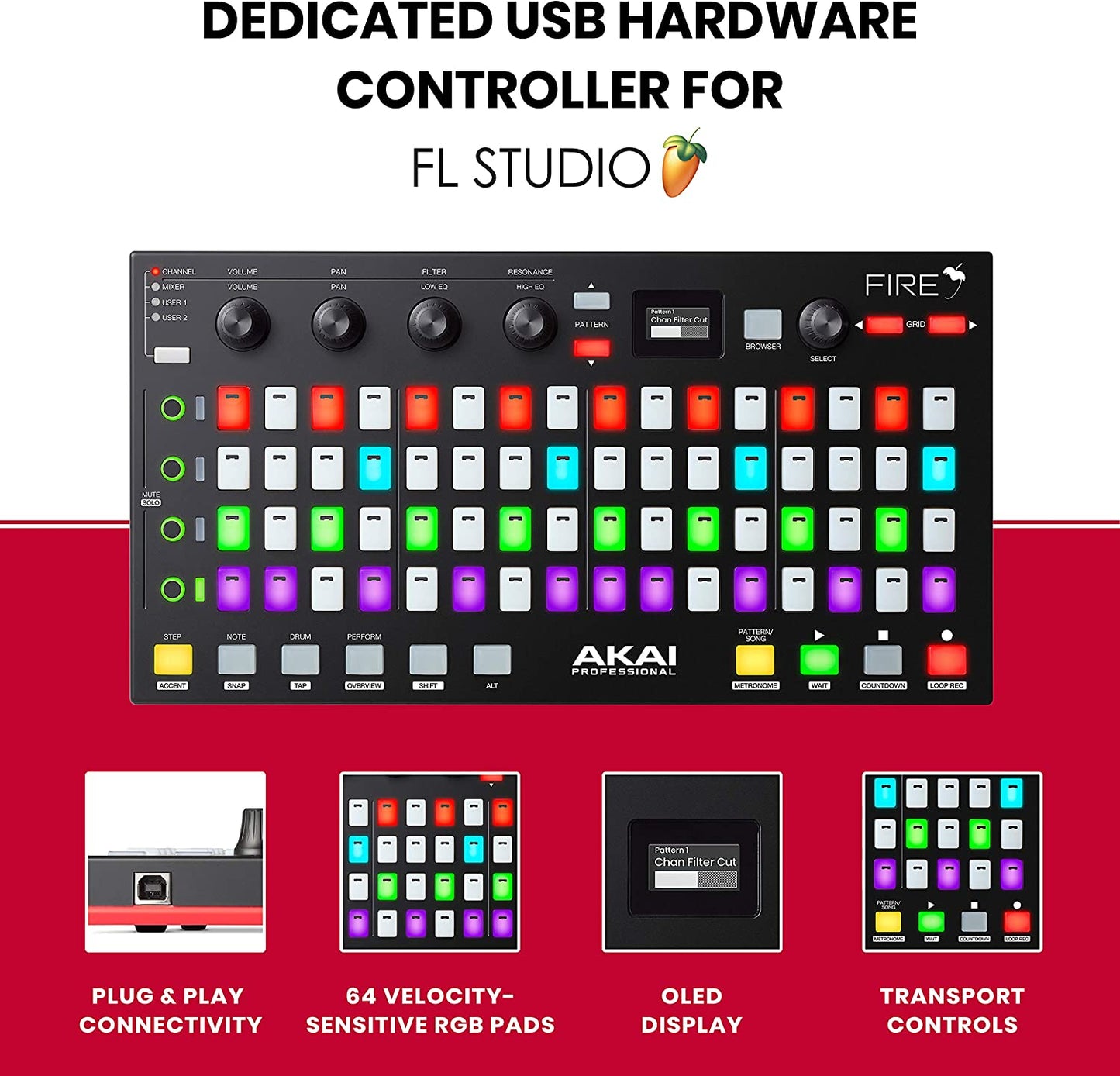 AKAI Professional Fire Midi Controller [For FL Studio]