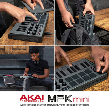 AKAI MPK Mini MK3 MIDI Keyboard Plus M-Audio SP-2 Sustain Pedal Bundle