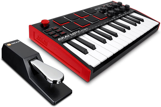 AKAI MPK Mini MK3 MIDI 鍵盤 Plus M-Audio SP-2 延音踏板套裝
