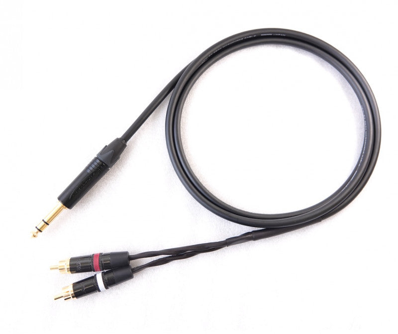 Mogami 2534 Neutrik Gold 6.35mm-Male to 2-Male RCA Audio Stereo Cable