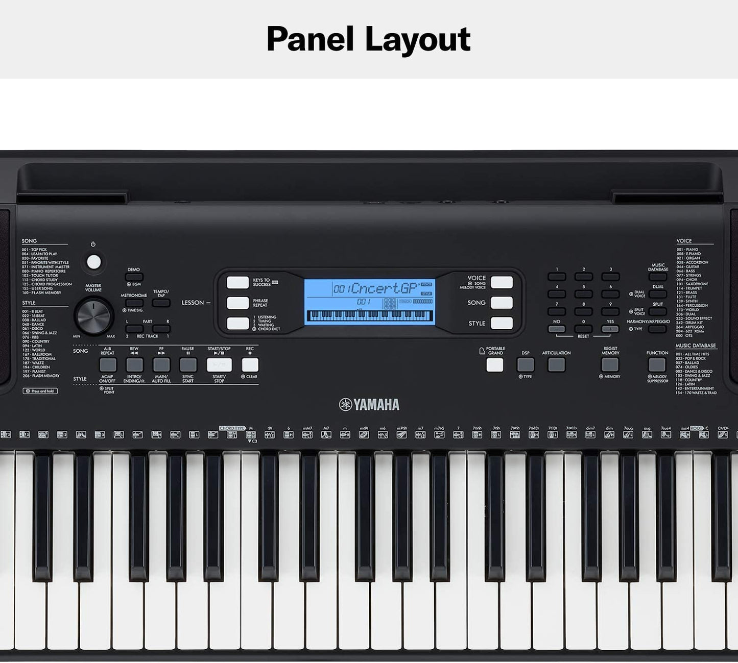 Yamaha PSR-E373 Portable Keyboard [with AC Adapter]
